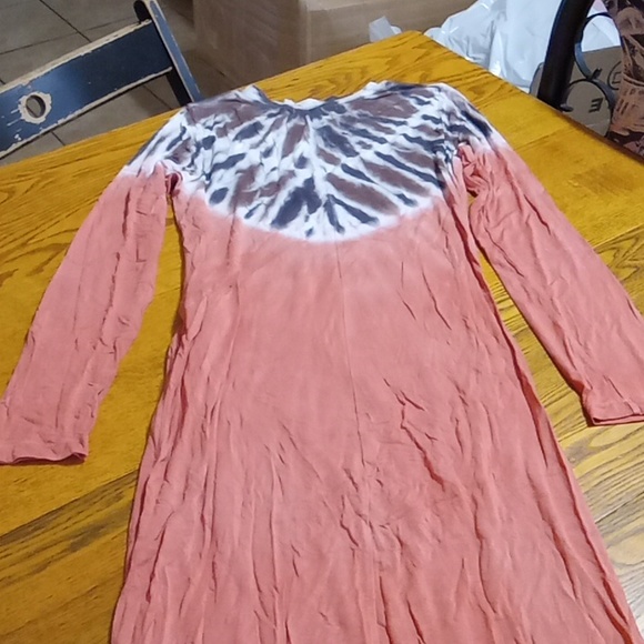 Young Broke & Fabulous MEDIUM YFB WOMEN Long Dress Tie Dye MULTICOLOR NEW Brown - Picture 7 of 9